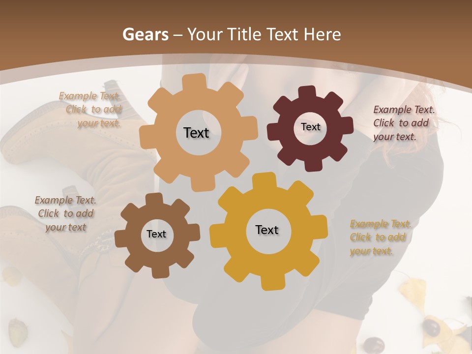 White Fashion Portrait PowerPoint Template