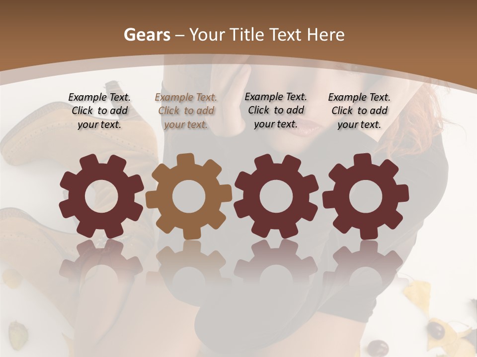 White Fashion Portrait PowerPoint Template