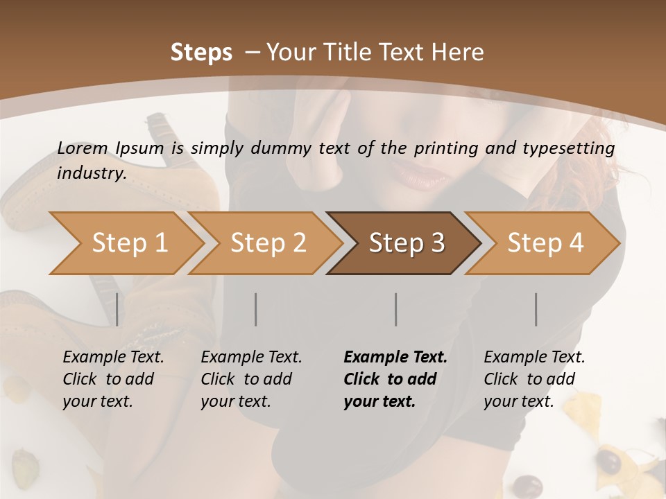 White Fashion Portrait PowerPoint Template