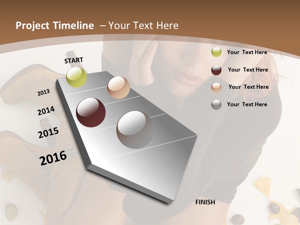 White Fashion Portrait PowerPoint Template