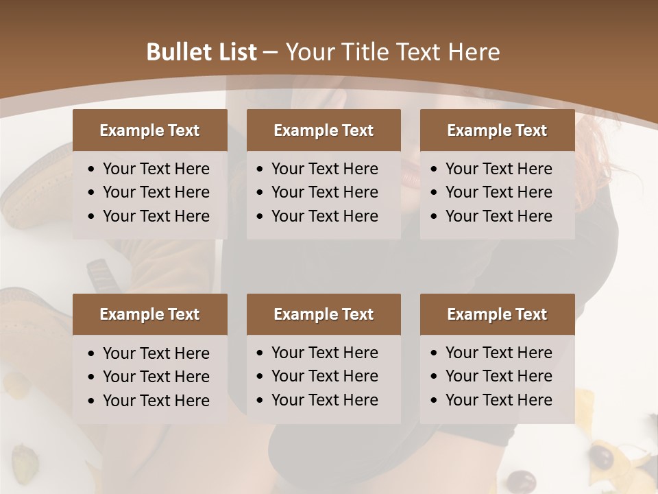 White Fashion Portrait PowerPoint Template