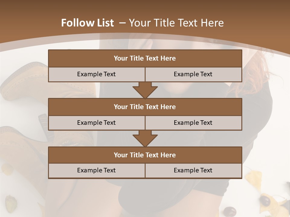 White Fashion Portrait PowerPoint Template