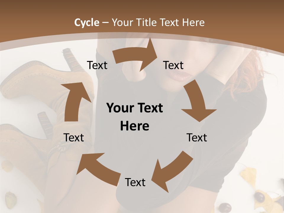 White Fashion Portrait PowerPoint Template