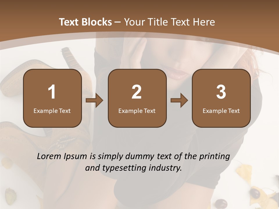 White Fashion Portrait PowerPoint Template