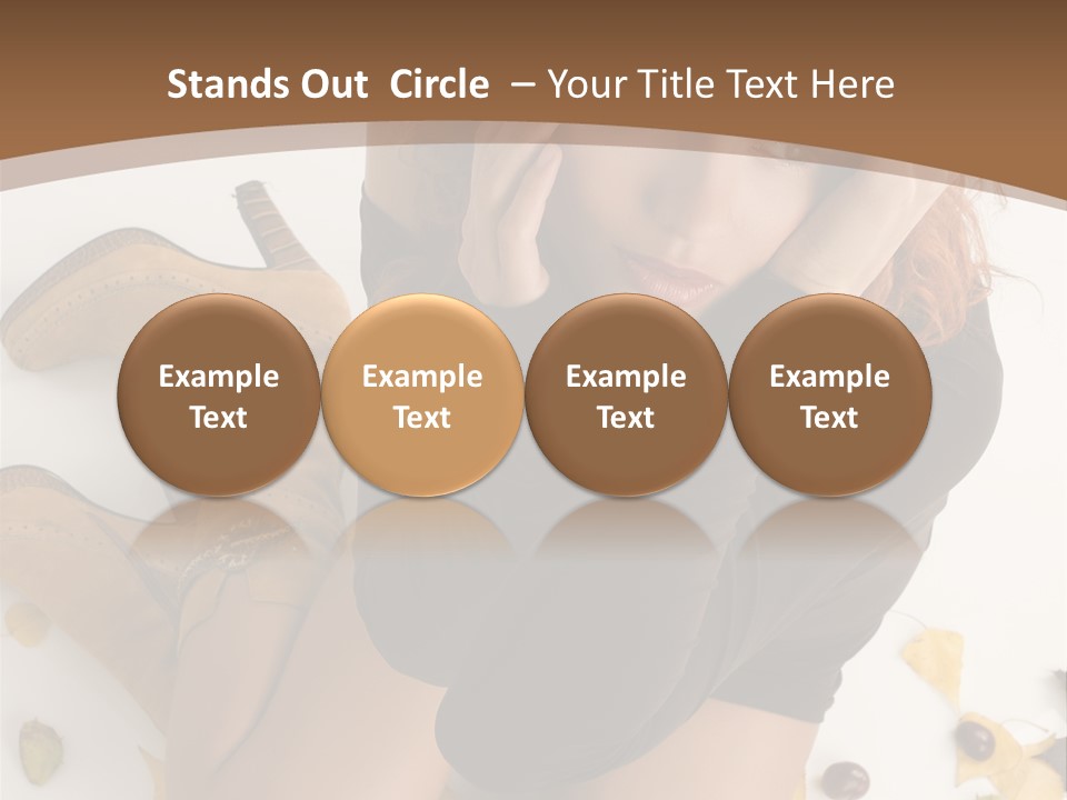 White Fashion Portrait PowerPoint Template