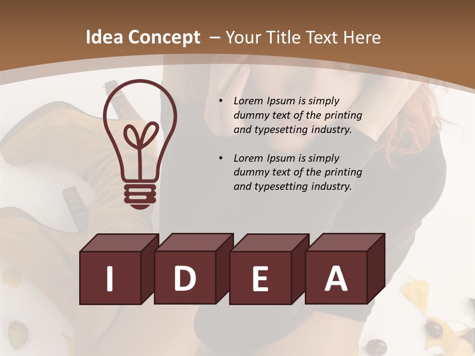 White Fashion Portrait PowerPoint Template