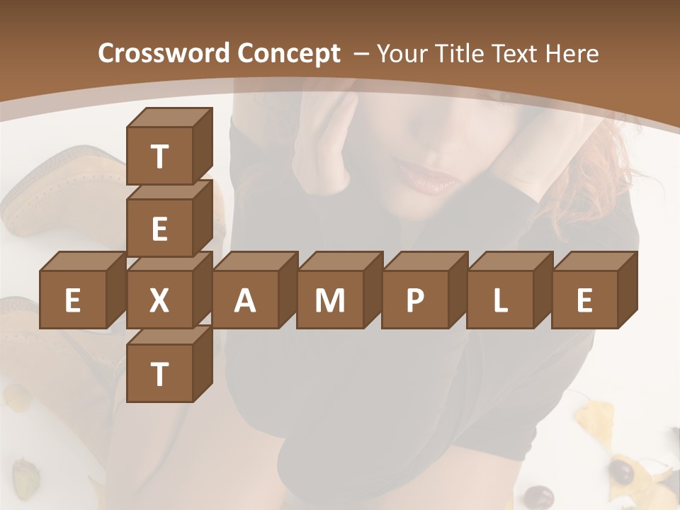 White Fashion Portrait PowerPoint Template