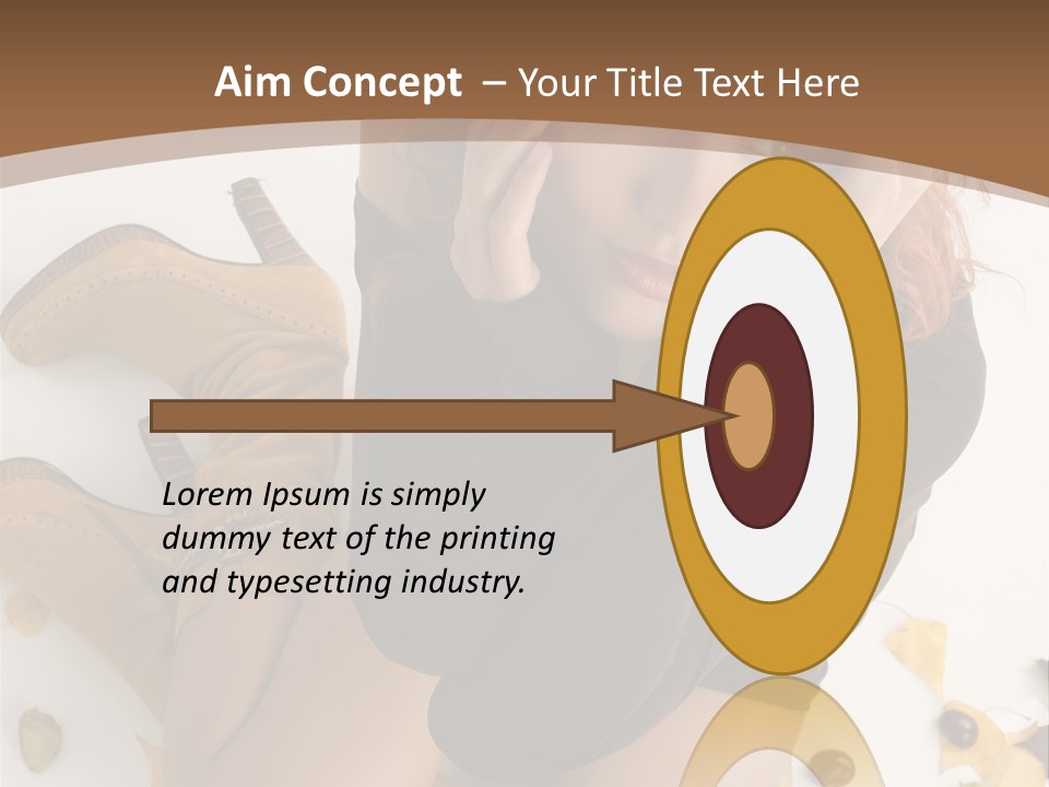 White Fashion Portrait PowerPoint Template