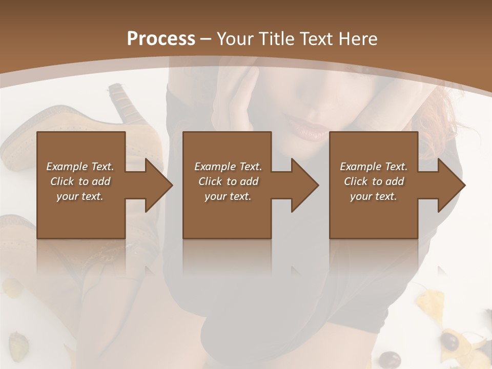 White Fashion Portrait PowerPoint Template