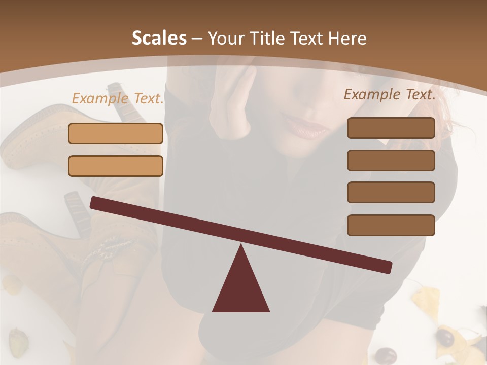 White Fashion Portrait PowerPoint Template