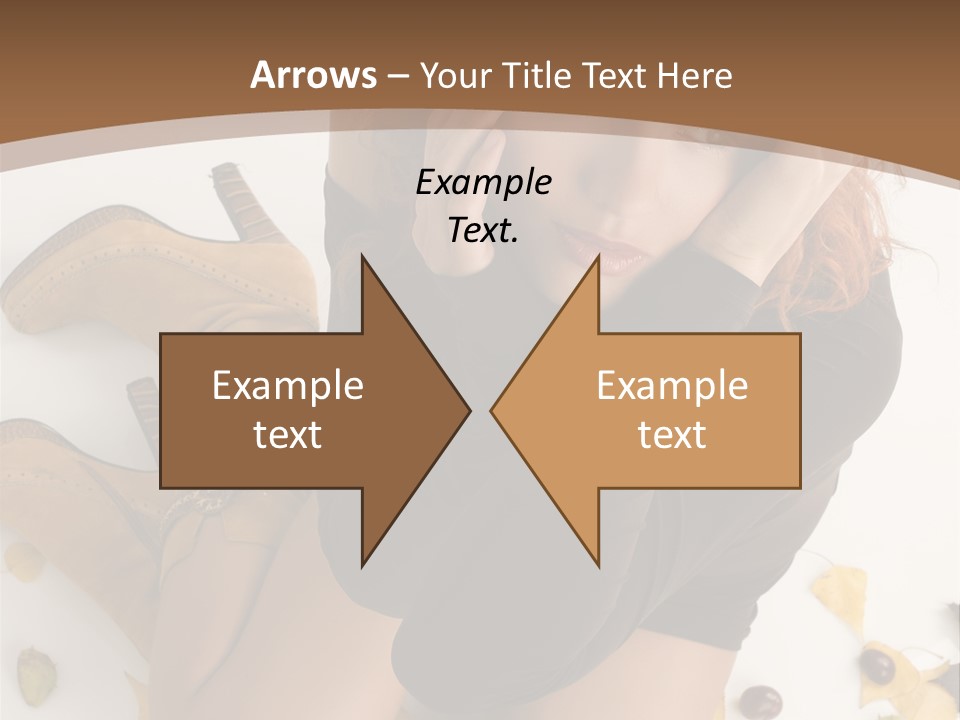 White Fashion Portrait PowerPoint Template