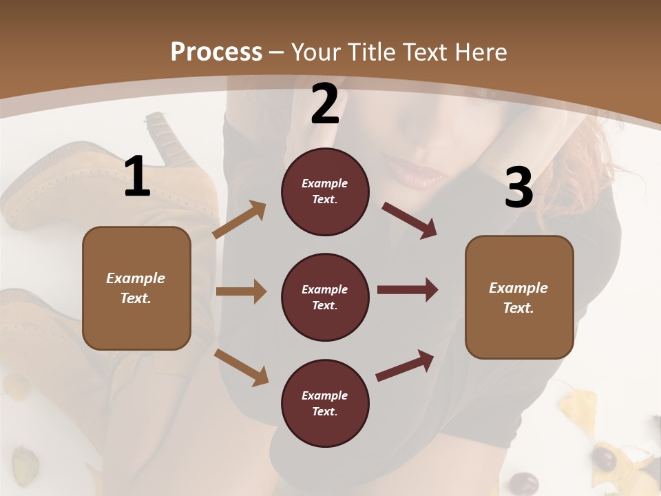 White Fashion Portrait PowerPoint Template