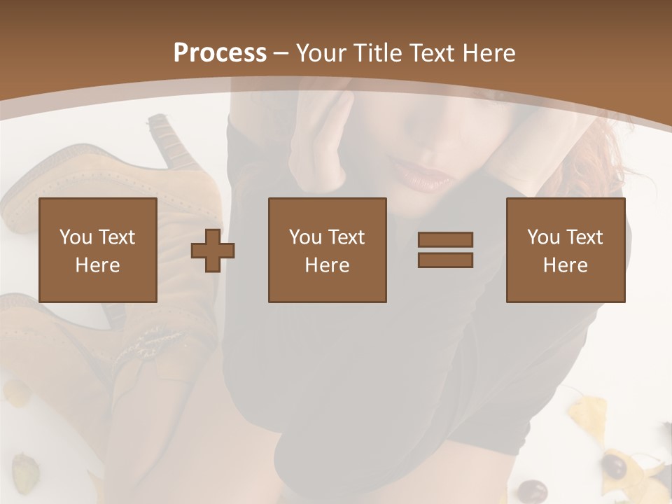 White Fashion Portrait PowerPoint Template