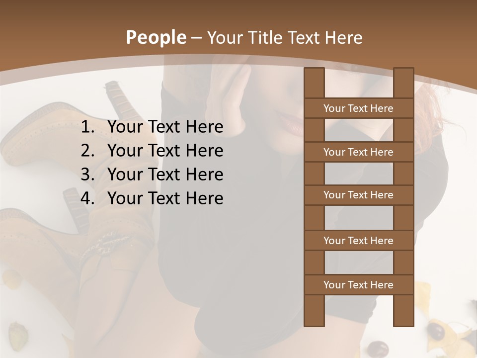 White Fashion Portrait PowerPoint Template