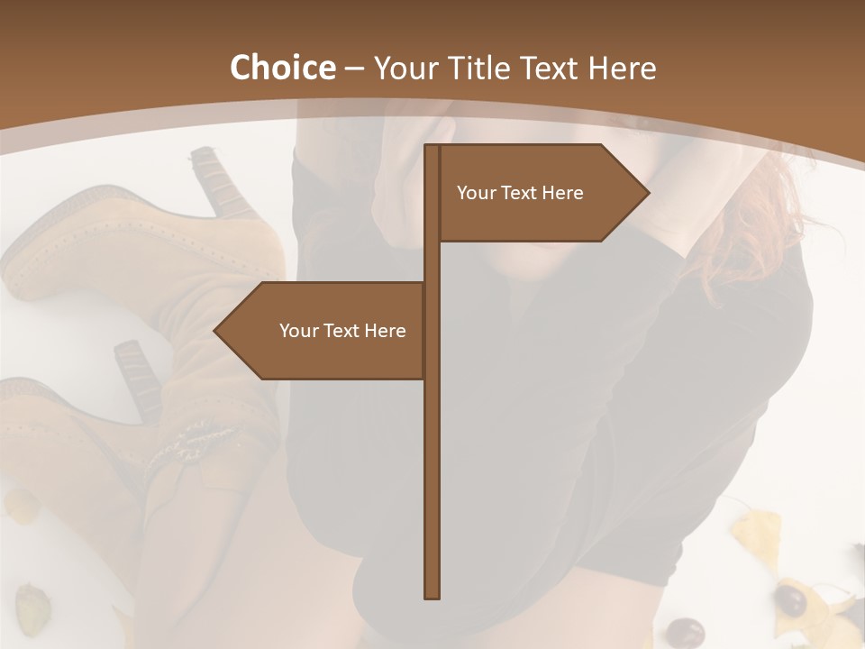 White Fashion Portrait PowerPoint Template