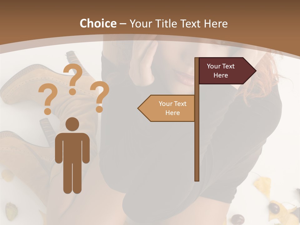 White Fashion Portrait PowerPoint Template