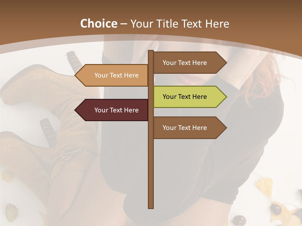 White Fashion Portrait PowerPoint Template