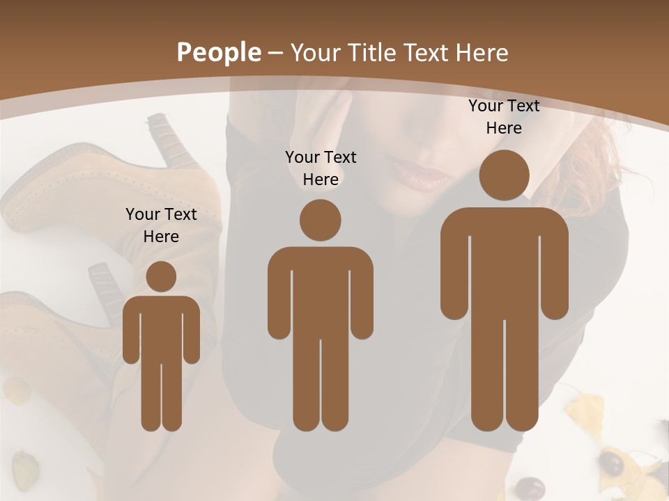 White Fashion Portrait PowerPoint Template