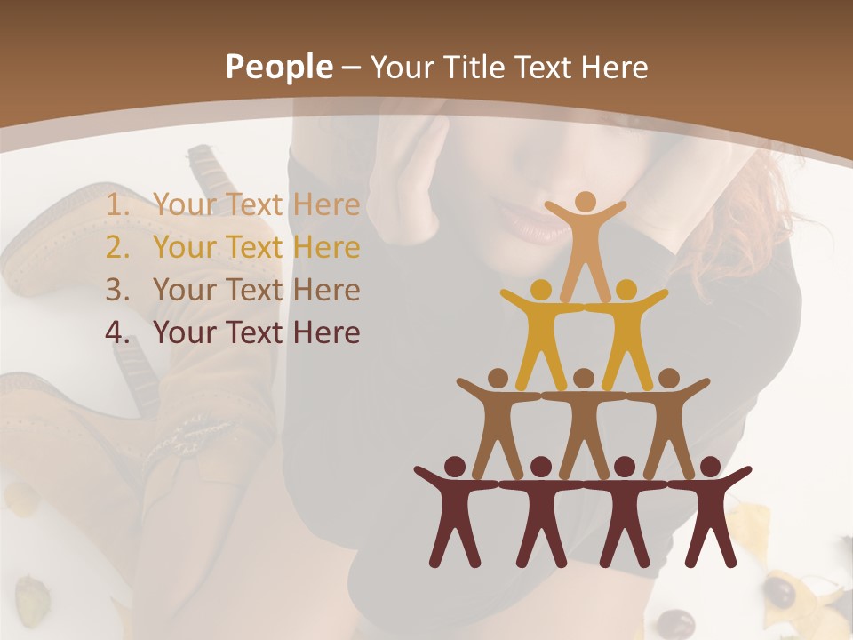 White Fashion Portrait PowerPoint Template