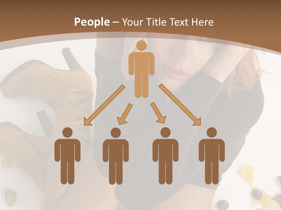 White Fashion Portrait PowerPoint Template