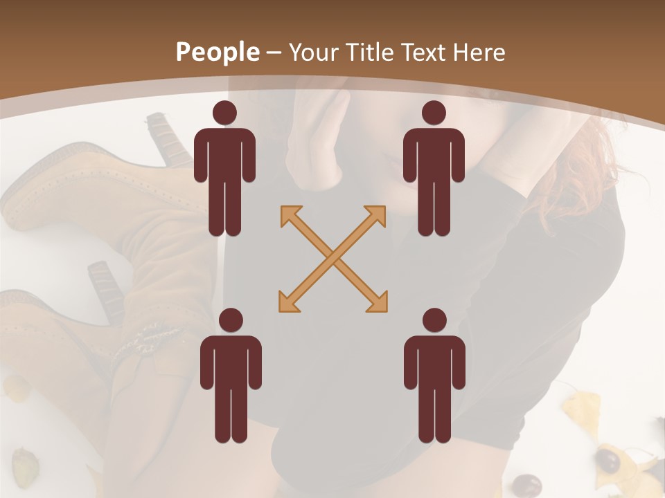 White Fashion Portrait PowerPoint Template