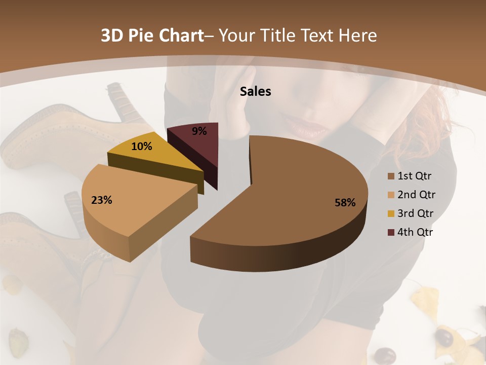 White Fashion Portrait PowerPoint Template