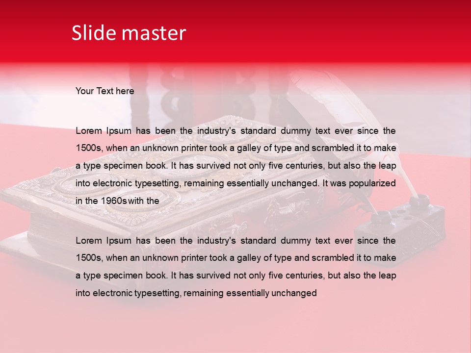 Relict Literature Red PowerPoint Template