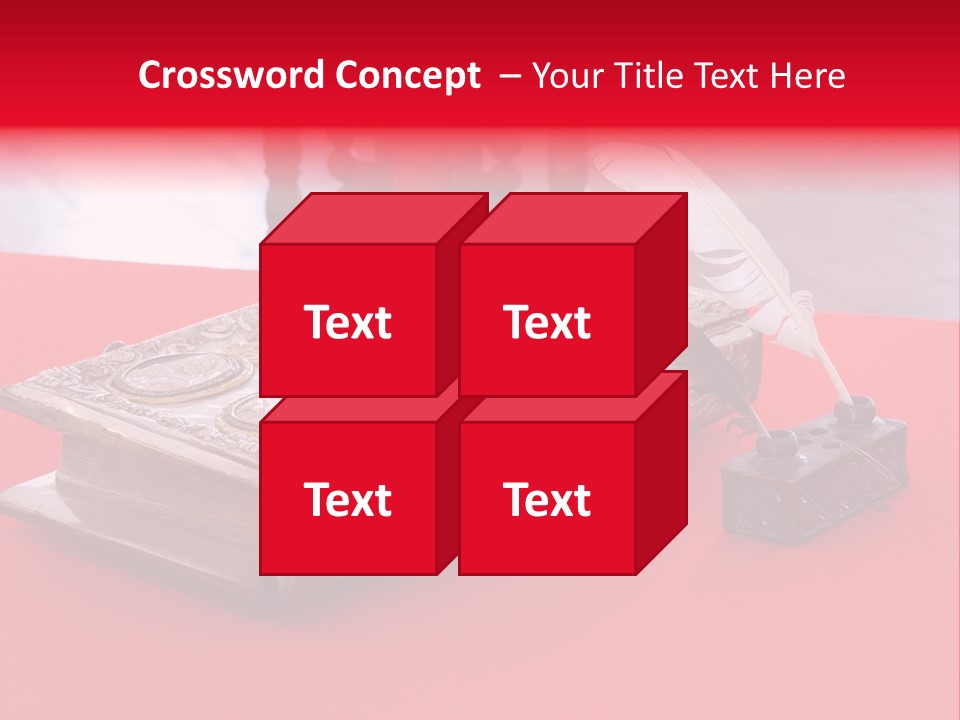 Relict Literature Red PowerPoint Template