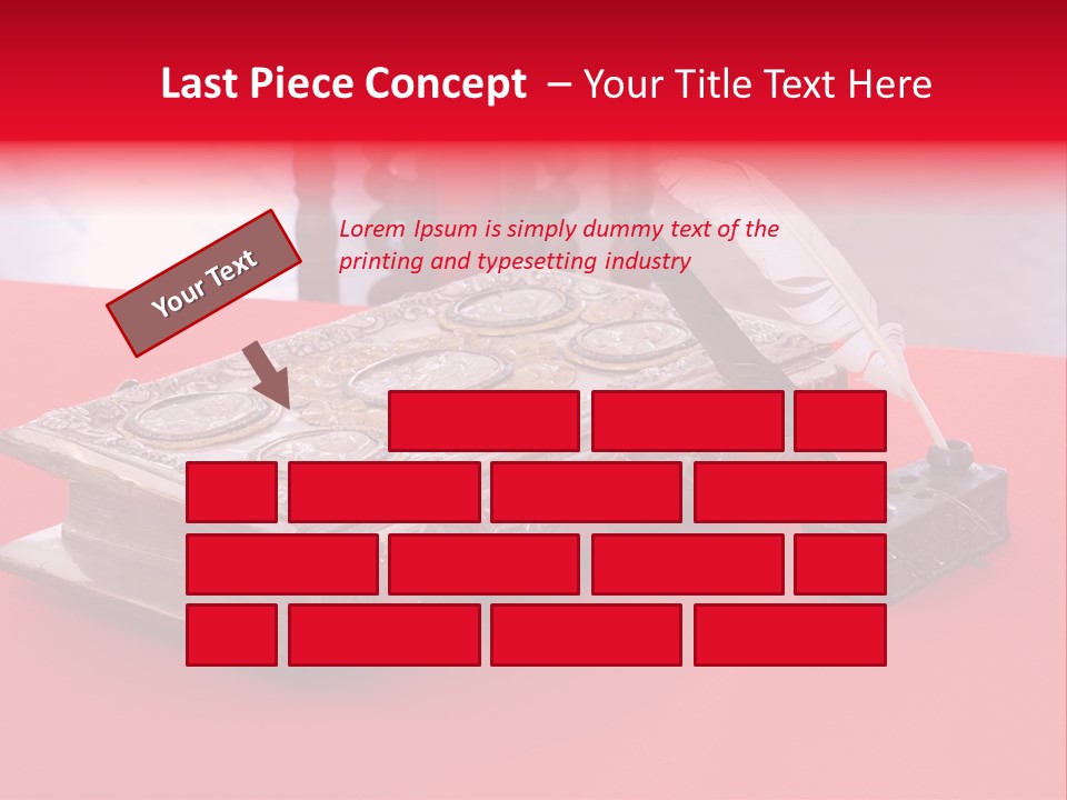 Relict Literature Red PowerPoint Template
