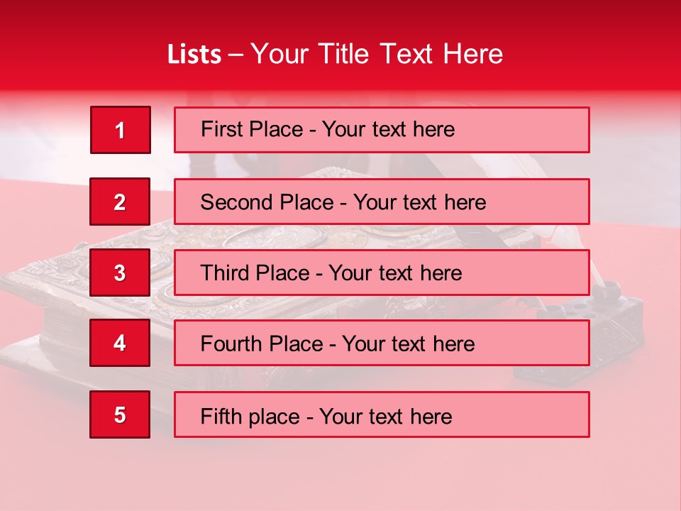 Relict Literature Red PowerPoint Template