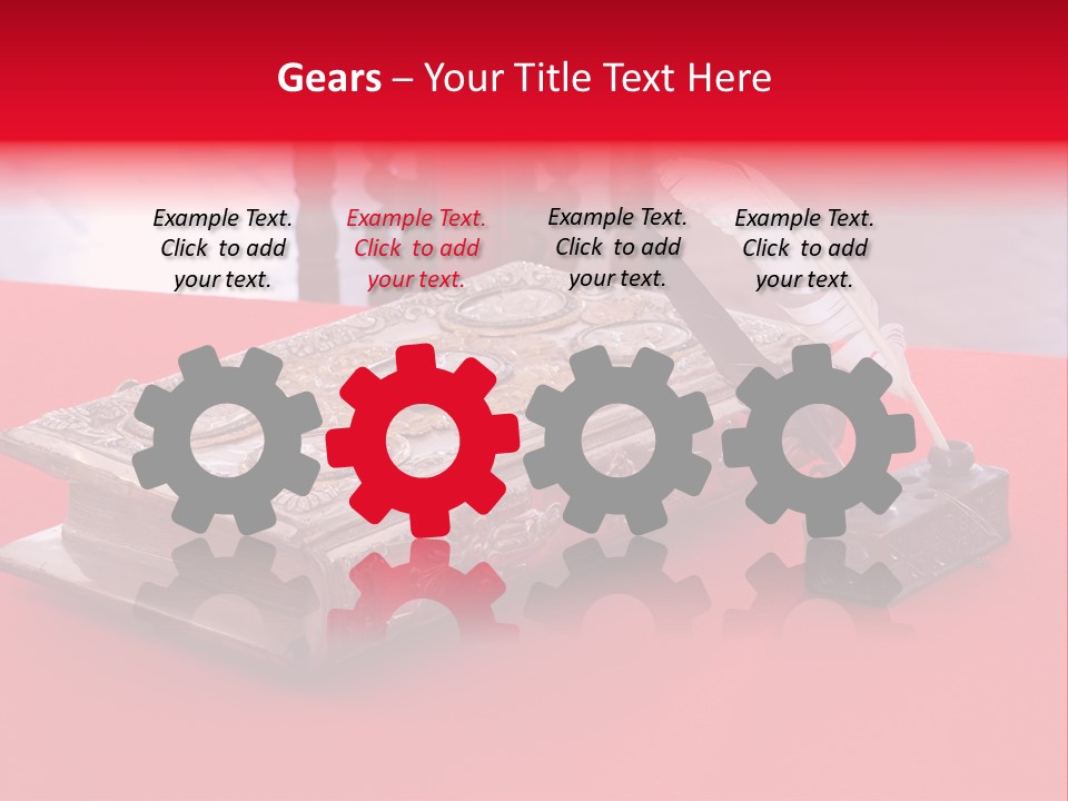 Relict Literature Red PowerPoint Template