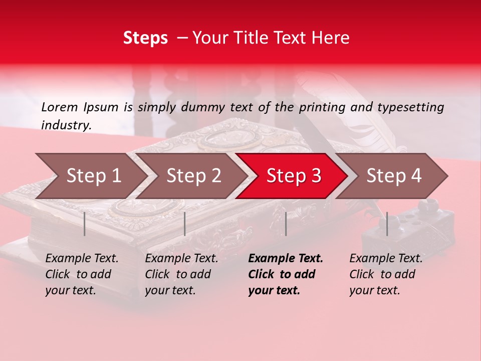 Relict Literature Red PowerPoint Template