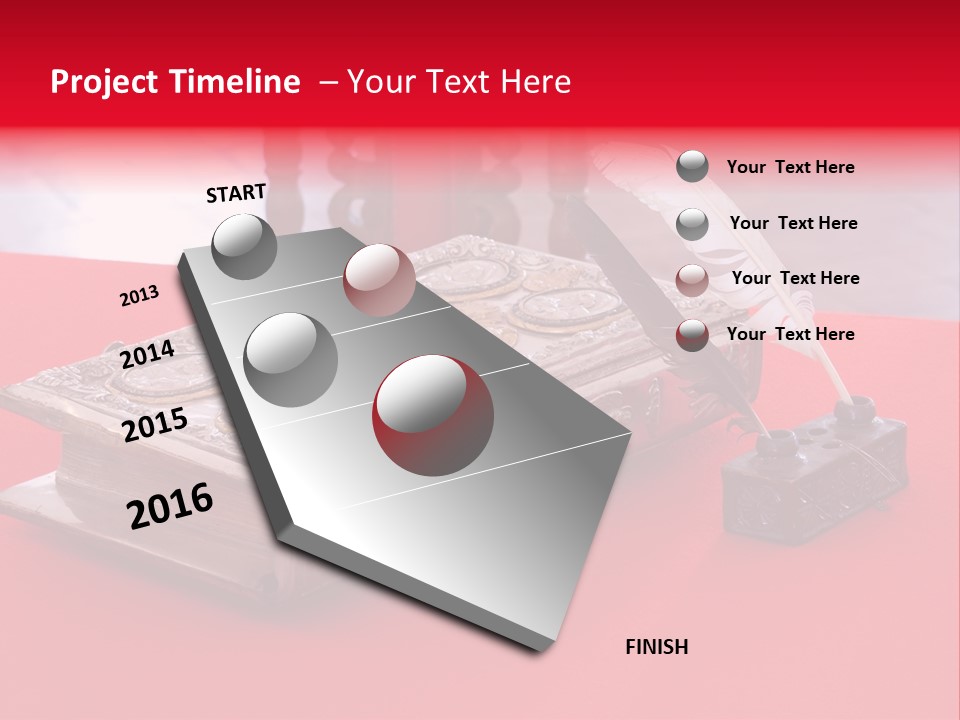 Relict Literature Red PowerPoint Template