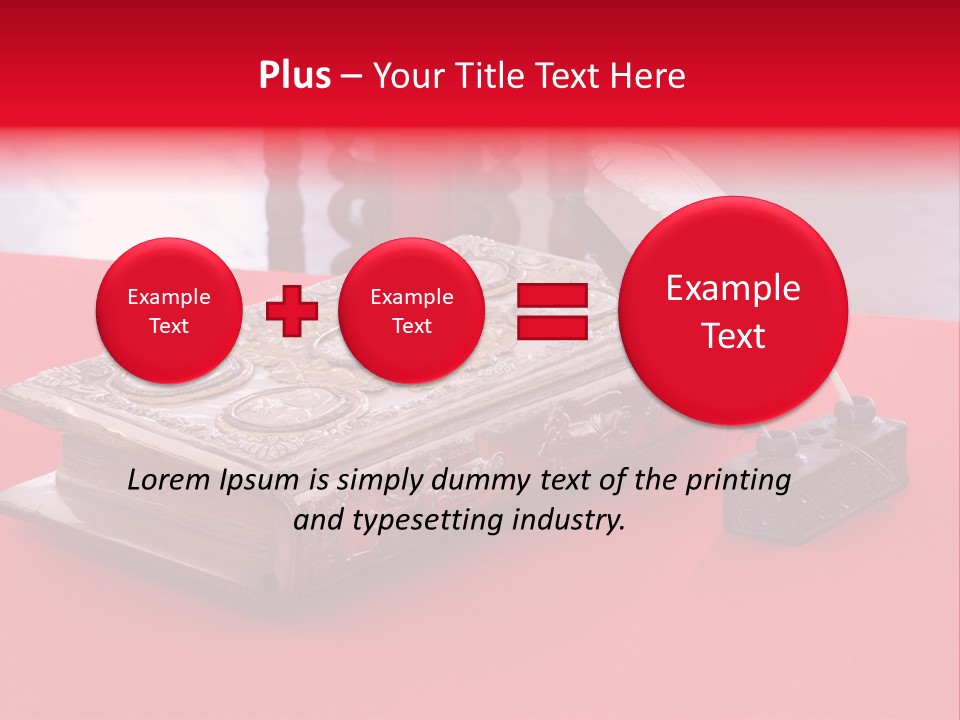 Relict Literature Red PowerPoint Template