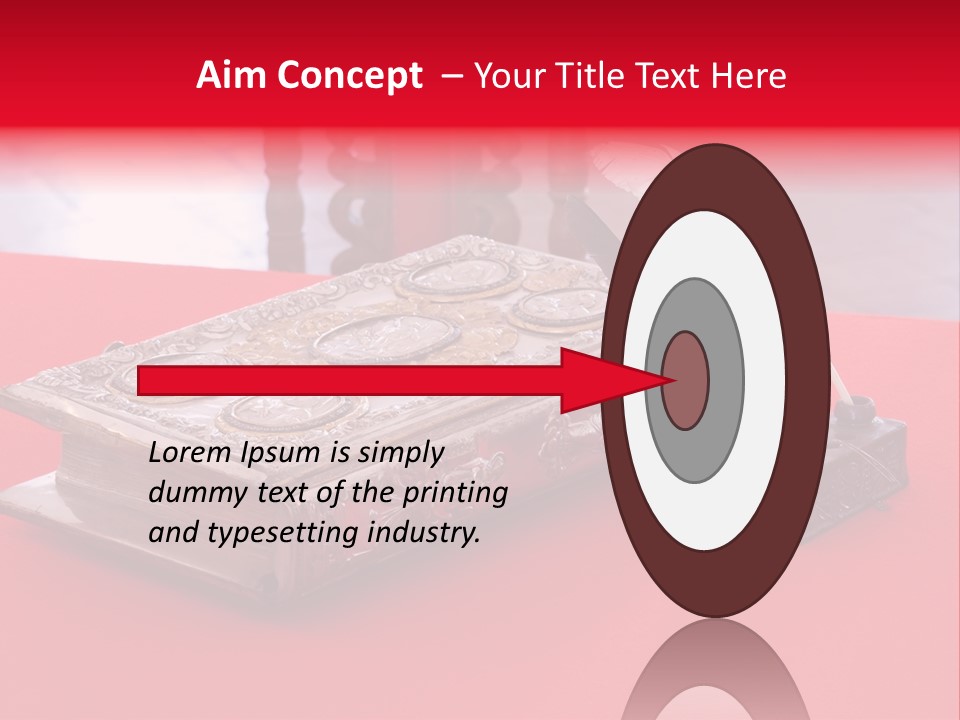 Relict Literature Red PowerPoint Template