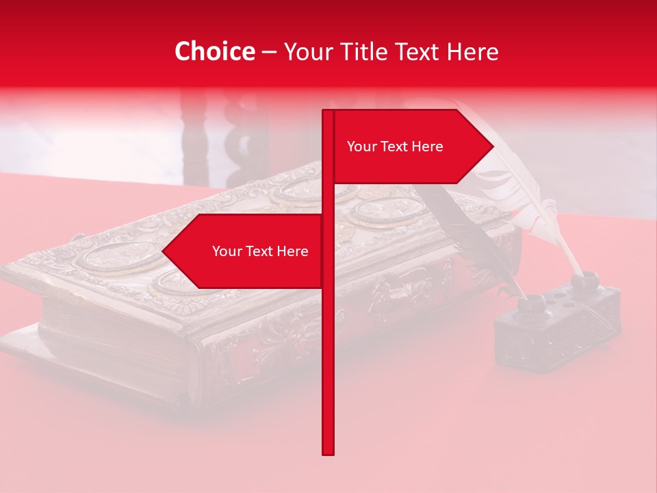 Relict Literature Red PowerPoint Template