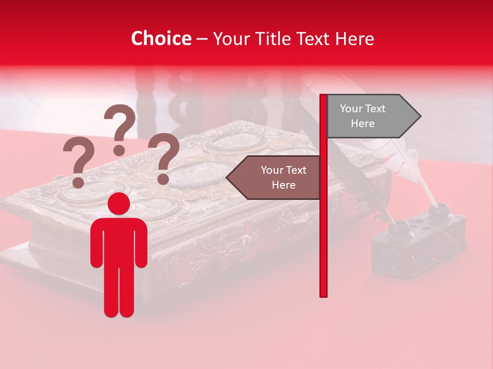 Relict Literature Red PowerPoint Template