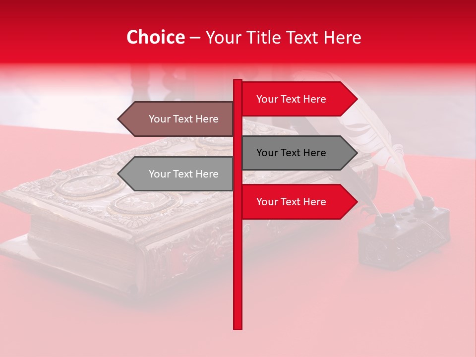 Relict Literature Red PowerPoint Template