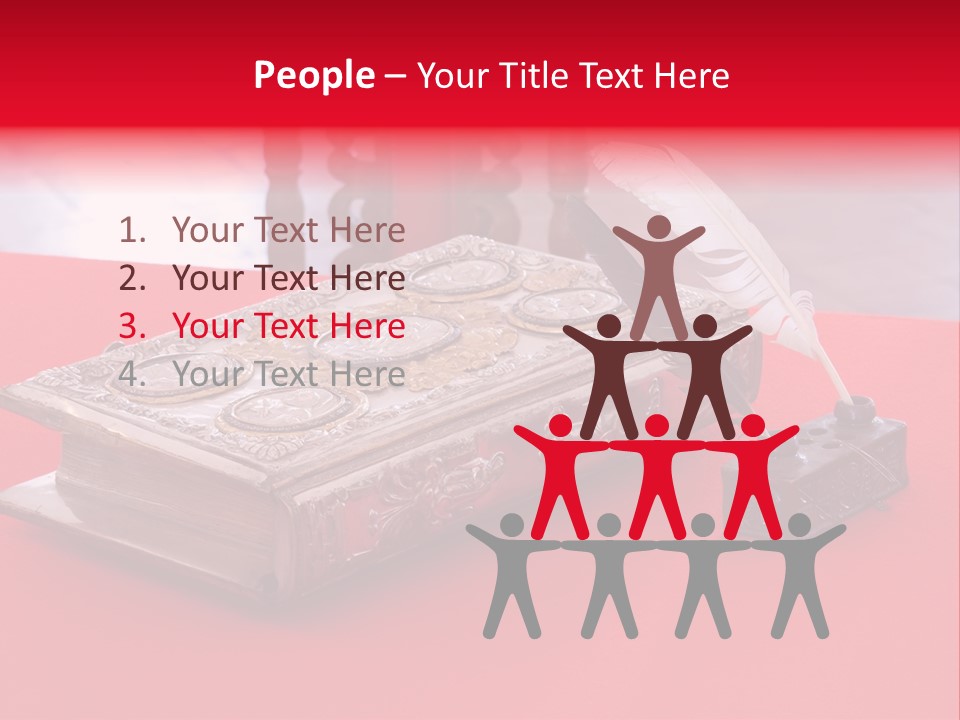 Relict Literature Red PowerPoint Template