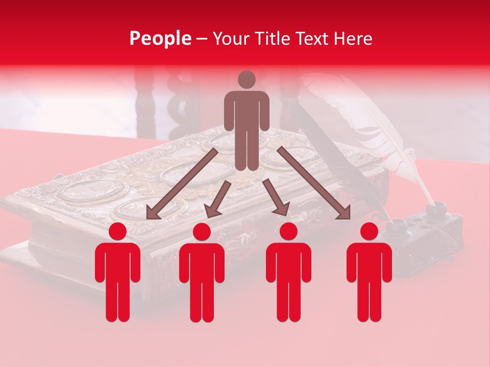 Relict Literature Red PowerPoint Template