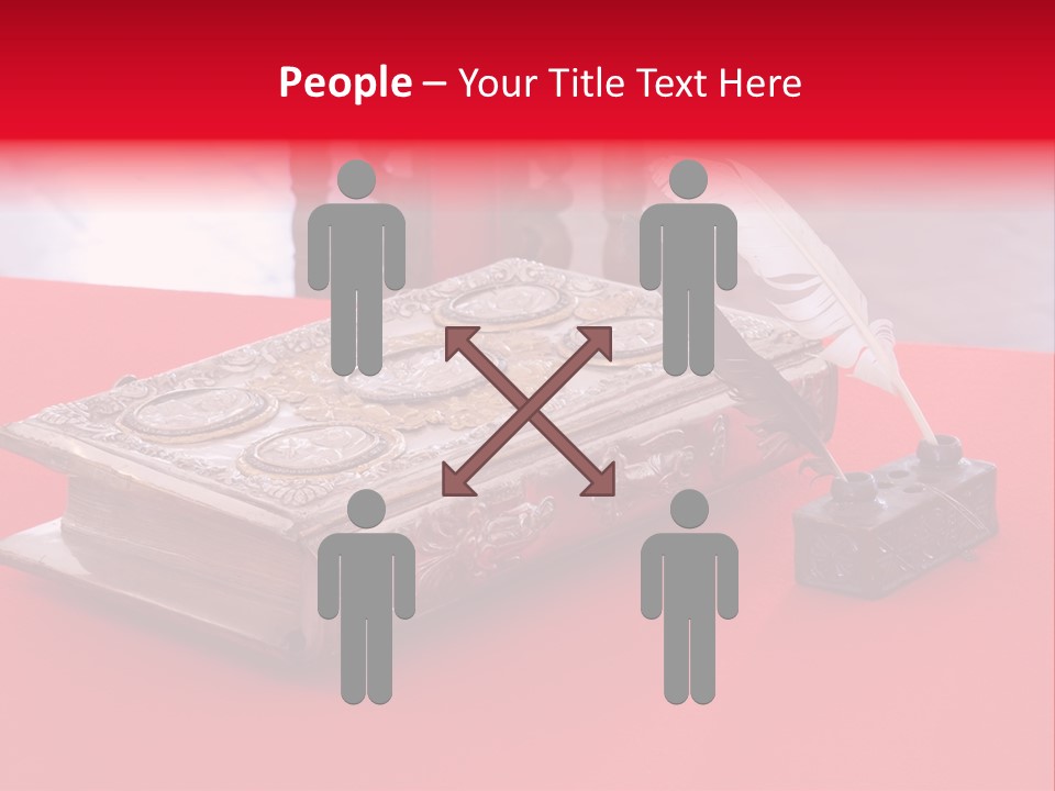 Relict Literature Red PowerPoint Template