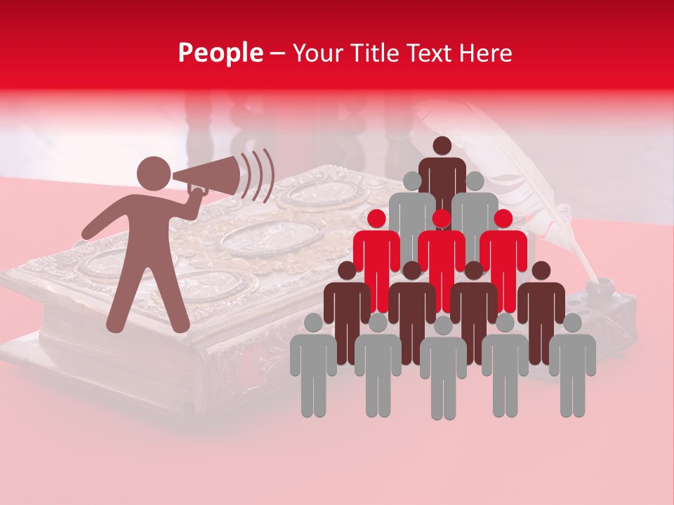 Relict Literature Red PowerPoint Template