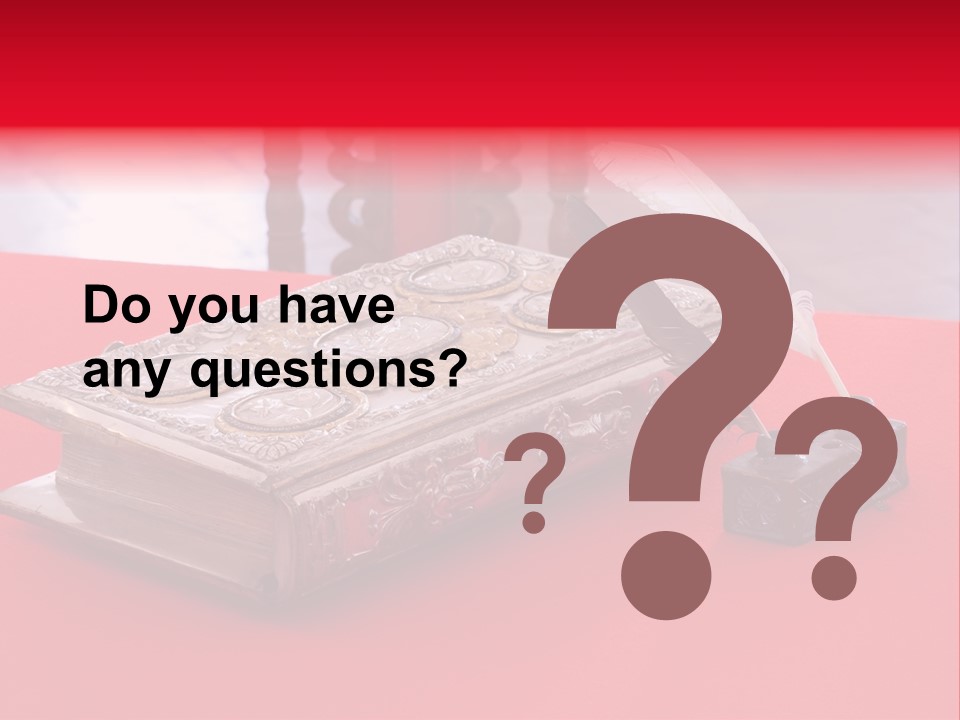 Relict Literature Red PowerPoint Template