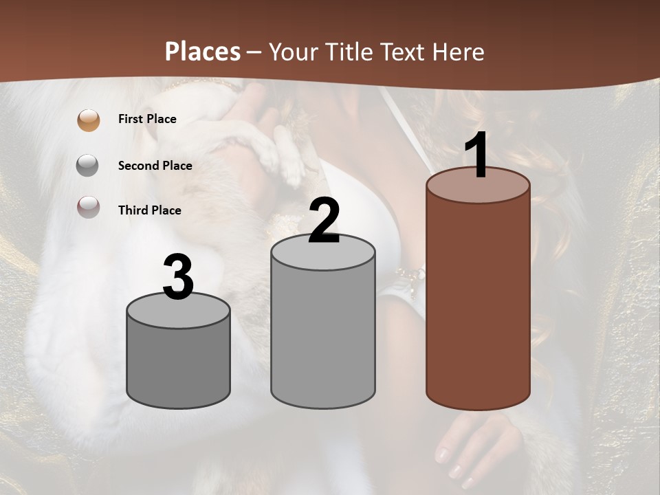 Woman In Fur Coat PowerPoint Template