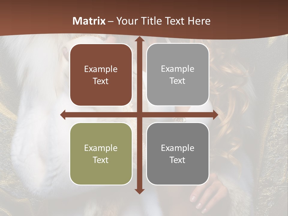 Woman In Fur Coat PowerPoint Template