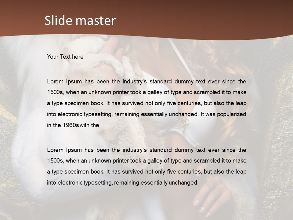 Woman In Fur Coat PowerPoint Template