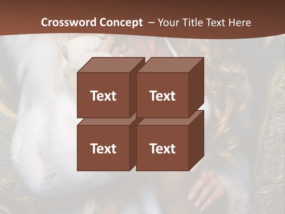 Woman In Fur Coat PowerPoint Template