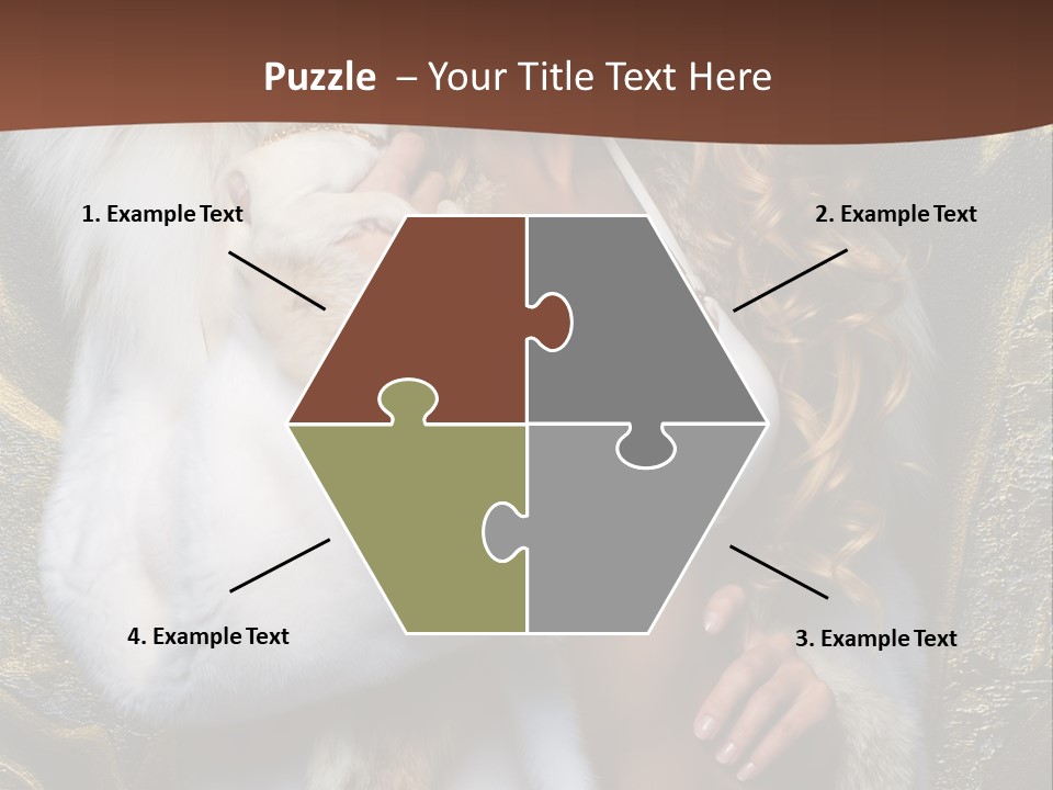 Woman In Fur Coat PowerPoint Template