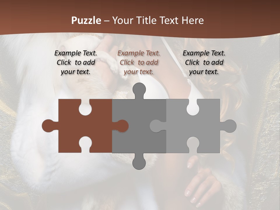 Woman In Fur Coat PowerPoint Template