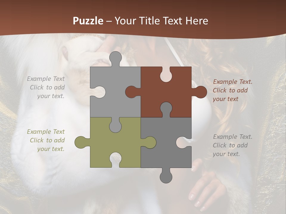 Woman In Fur Coat PowerPoint Template